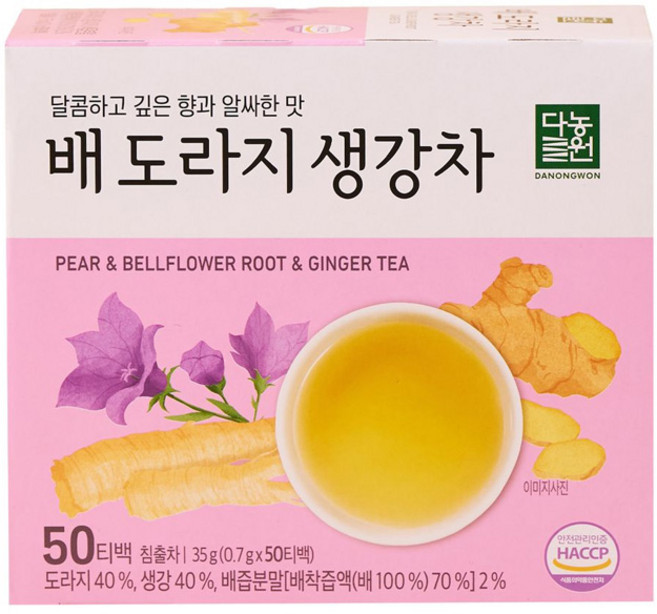 다농원 배 도라지 생강차 0.7g 50개입 1개, 700mg