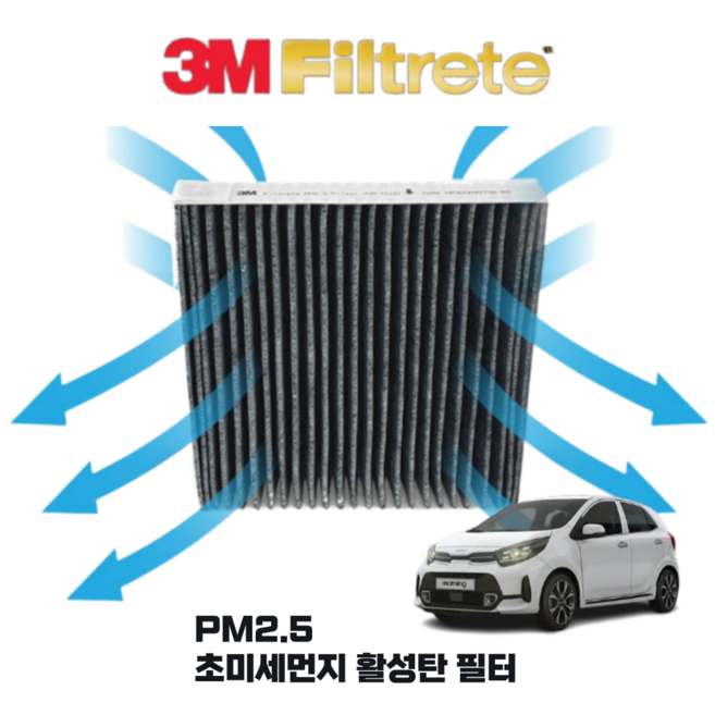 3M 모닝 히터 냄새 에어컨 필터 교체, 1개, 88 (모닝)