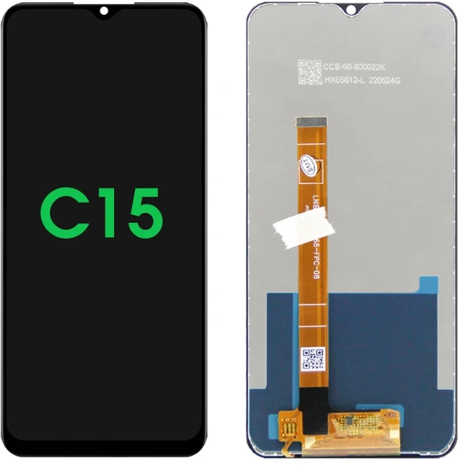 LCD 디스플레이 디지털 터치 스크린 교체 프레임 포함 Oppo Realme C12 RMX2189 2020, 01 C15 No Frame