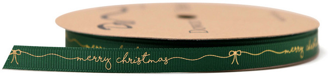 크리스마스리본 [13.5m] / 구츄리 [27m], 23.[필기체레터링]카키색