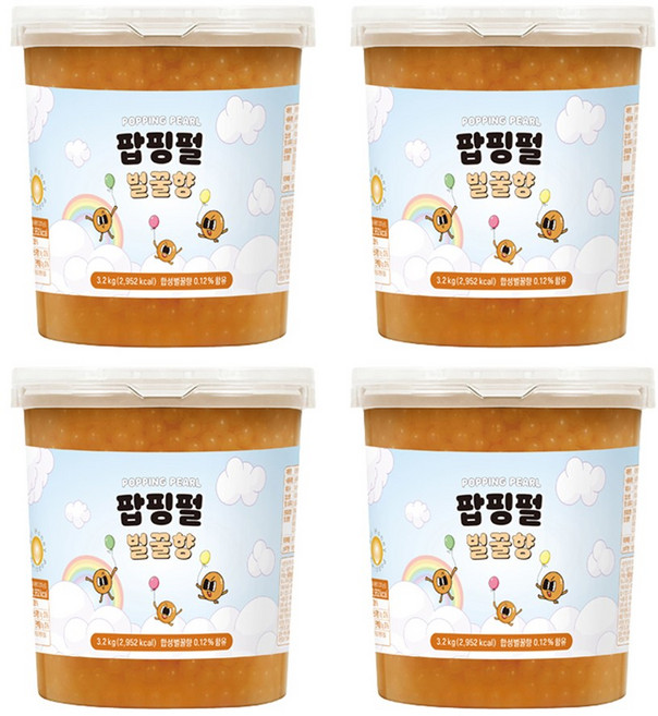 팝핑펄 팝핑보바 벌꿀 3.2kg, 1개입, 4개