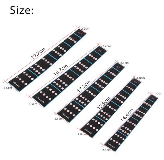 인토네이션 1 8 ~ 4 4 바이올린 스티커 지판 마커 초보자 학습 부품 액세서리, [04] 1 4, 04 1 4, 1개