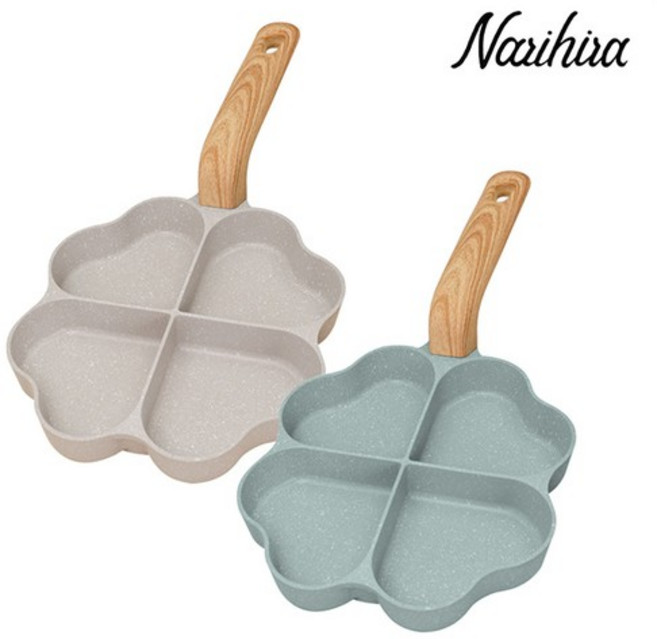 나리히라 하트 IH 4구 에그팬 21cm / 인덕션 계란팬, 나리히라 하트 IH 4구 에그팬 21cm-그린, 1개