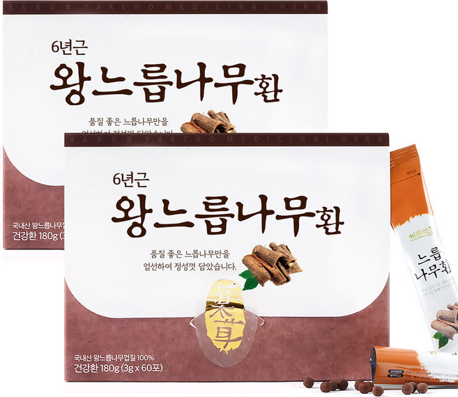 이너블릭 간편하게 느릅나무환 스틱 국내산 100%, 180g, 2개