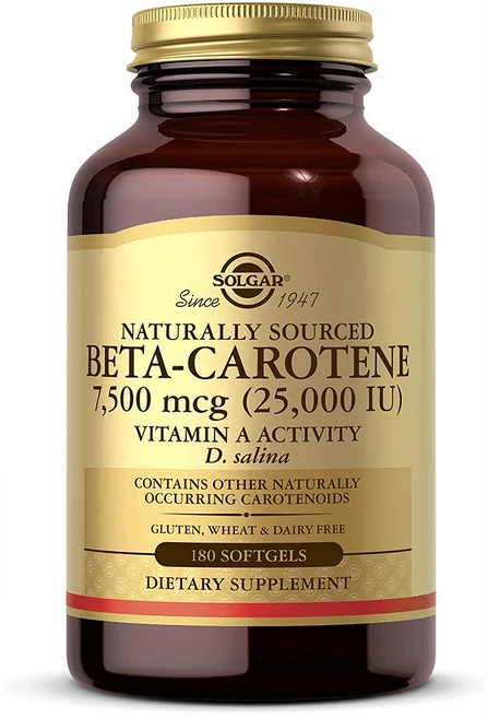 Solgar BetaCarotene 솔가 베타카로틴 25000IU 180정, 1개 - 쿠팡