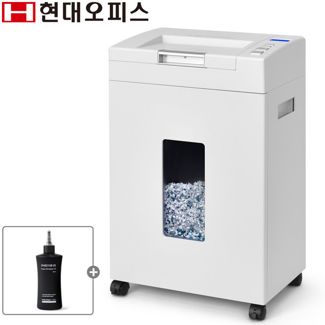 현대오피스 페이퍼프랜드 저소음 자동급지 문서세단기 PK-230AF 자동 파쇄기, 화이트
