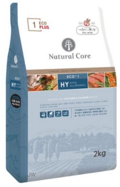 네츄럴코어 전연령 에코플러스1 그레인프리 치킨&연어 건식사료, 닭+연어, 2kg, 2개