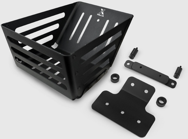 Xilla 山葉 BWS bw's 水冷 七期, 1個, 鋁合金消光黑烤漆菜籃+專屬轉接座+工具包