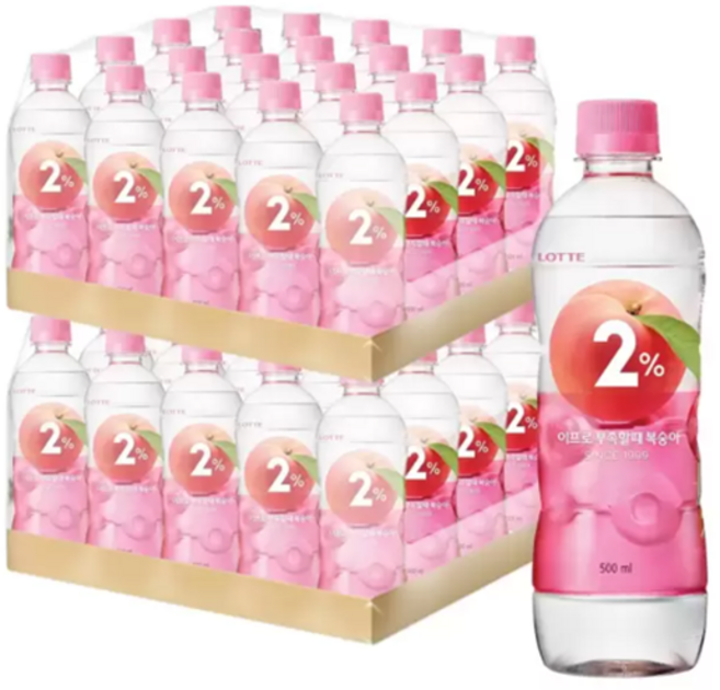 2% 부족할때 복숭아맛 500ml x 24페트 x 2팩 / 이프로 저칼로리 음료