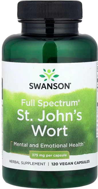 스완슨 세인트존스 워트 375mg 캡슐, 120정, 4개 - 쿠팡