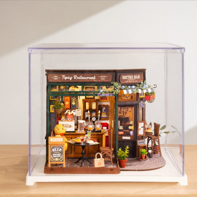 옥탑방어른이 DIY 미니어처 하우스 만들기 곰돌이식당 아크릴세트 OCRT03, 1개