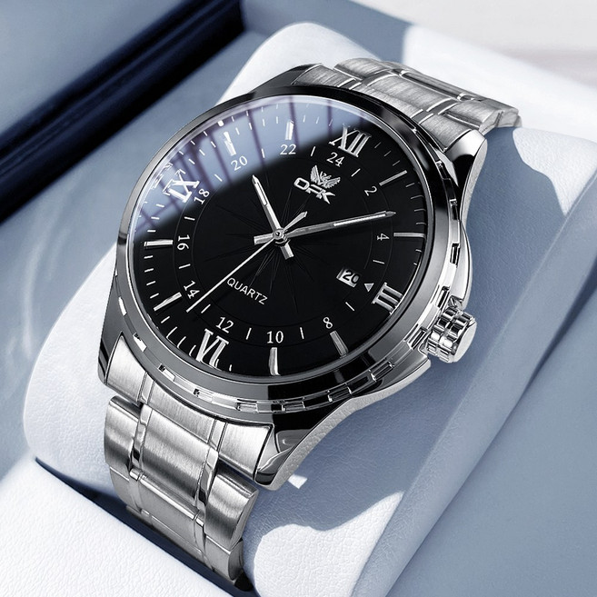 OPK 남자손목시계 정품 쿼츠 럭셔리 명품 워터프루프 야광 메탈시계