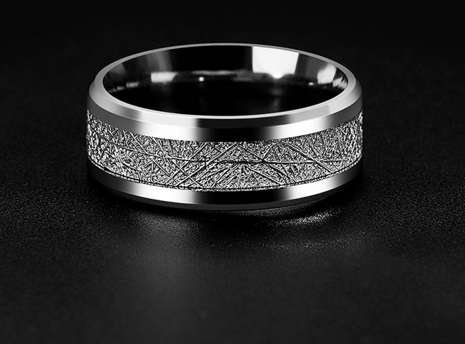 피어니스트 남성용 티타늄 패션 눈꽃 디자인 써지컬스틸 반지