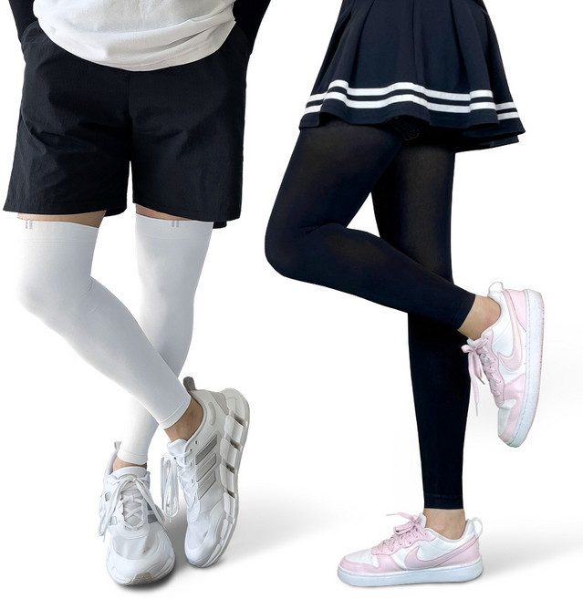 엔조이핏 다리토시 1+1 냉감 쿨링 UV 자외선차단 쿨 발토시 골프 테니스 등산 자전거 스포츠, 스킨, 2세트