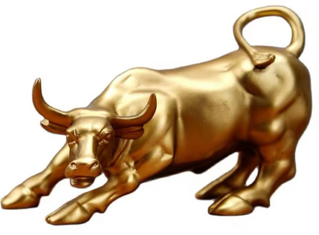 굿딜 월가의 황소동상 개업선물 인테리어소품 황소조각상, 황금색