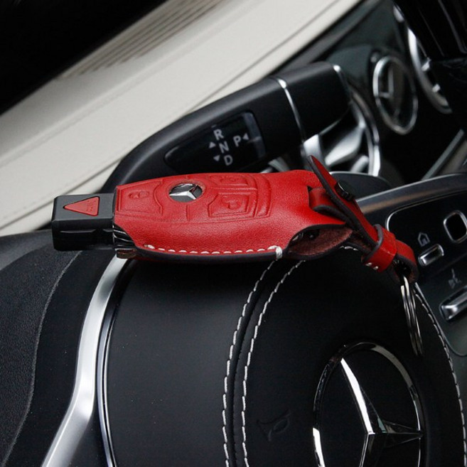 벤츠 S클래스 W222 W221 가죽 키홀더 키케이스 호환 용품, A타입 (2018년~2020년) 블루