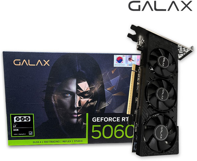 갤럭시 GALAX 지포스 RTX 5060 BLACK D7 8GB LP