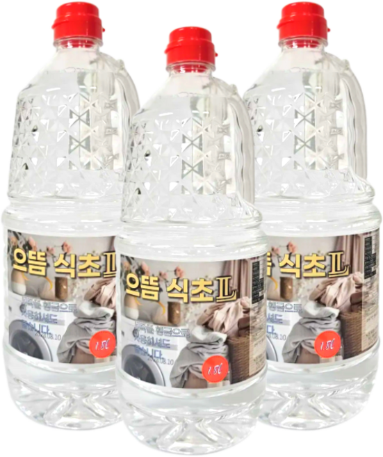 으뜸 세탁물헹굼전용 식초, 3개, 1.8L