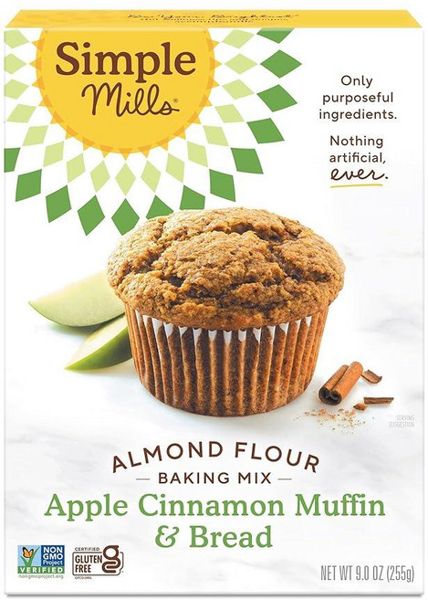Simple Mills 아몬드 밀가루 베이킹 믹스 바나나 머핀 및 빵 믹스 - 글루텐 프리 식물 기반 팔레오 친화적 255.1g(9온스) (3팩)