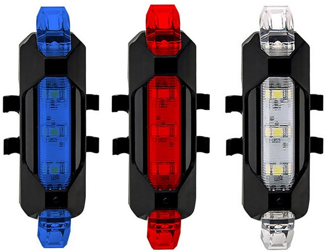 EL-918 자전거 후미등 USB 충전, 각 1개 / 총 3개, 1세트