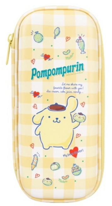 산리오정품 폼폼푸린 와이드 EVA필통 파우치, 1개, 옐로우