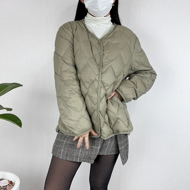 [~100 4XL 깔깔이/덕다운]패딩 빅사이즈 데일리룩 캐주얼 겨울 가을 봄 데이트룩 아방핏 오버핏 넉넉핏 부들 라이트 밀리터리 깔깔이패딩[519]