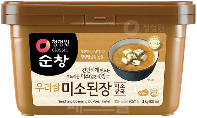 청정원 순창 우리쌀 미소장국 된장, 1개, 3kg