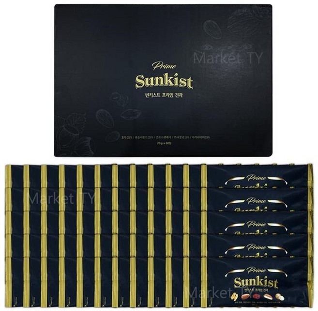 썬키스트 프라임 견과 세트 1,200G / 20G X 60PK