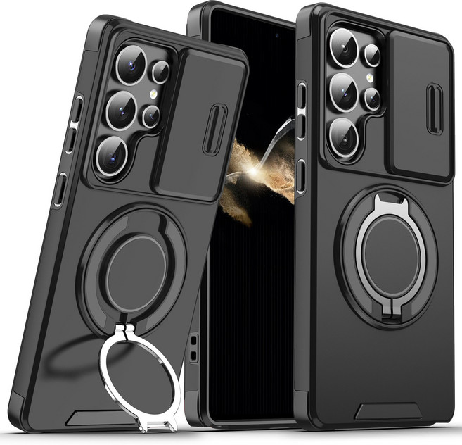 시선레드 360도 회전 링 거치대 카메라 슬라이드 커버 케이스