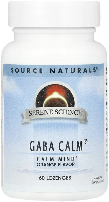 행복하고 건강하게 Source Naturals Serene Science® GABA Calm® 오렌지 사탕 정제 60정 백년회로하세요, SourceNaturalsSereneScienceGAB, 1개 - 쿠팡