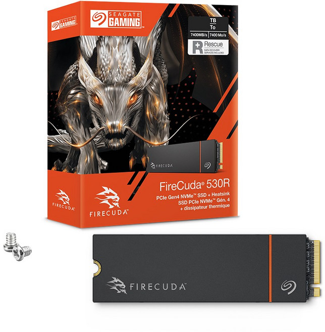 씨게이트 파이어쿠다 530R 히트싱크 M.2 NVMe SSD, 2TB, ZP2000GM30073