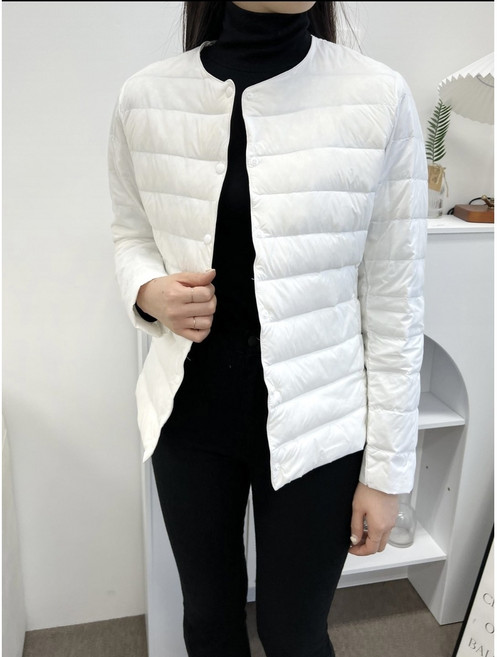 여성 골프패딩 덕다운 경량 바람막이 패딩 업피치