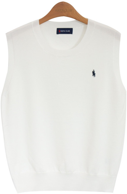 라파클럽 여성 라운드넥 민소매 니트 나시 여름 티셔츠