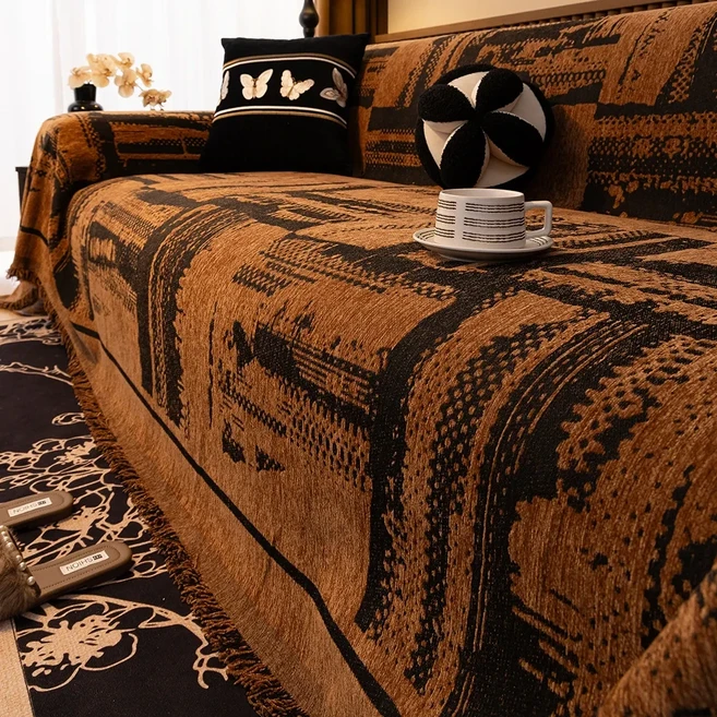 셔닐 소파 담요 고급 수건 느낌 커버 천 고양이 발톱 풀 먼지, 01 1, 02 180x130cm