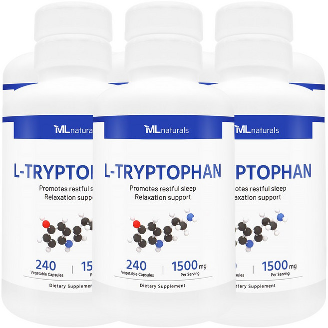 [미국빠른직구] 신제품 마이라이프 내추럴스 L-트립토판 1500mg, 6개, 240정