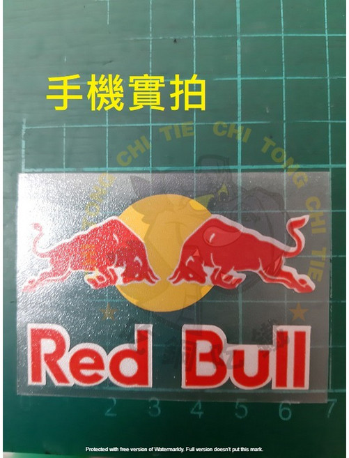 Red Bull 紅牛 反光貼紙 安全帽貼 機車汽車改裝裝飾貼 劃痕遮蔽, 1個