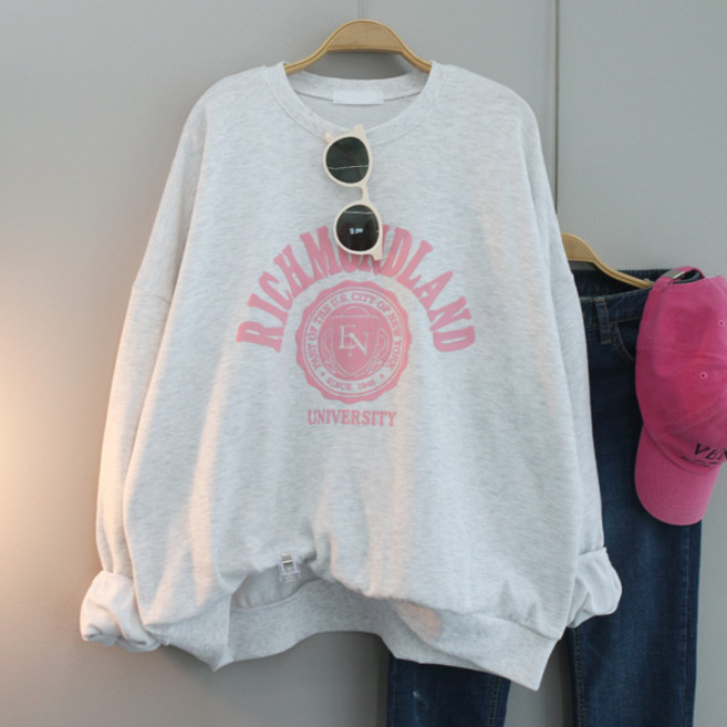 달콩 여성 빅사이즈 봄신상 LAND발포나염오버핏맨투맨