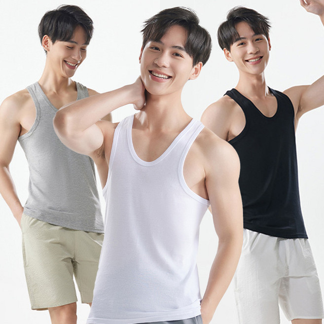 디디오 순면 남성 기본나시 3종세트 부드러운 망고런닝 셔츠속이너 CW핏업3종