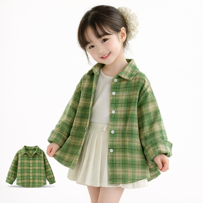 유아동 남방 아동 남아 여아 긴팔 면셔츠 봄가을 키즈 데일리룩