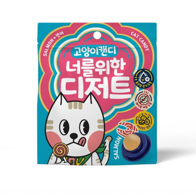 너를위한디저트 고양이캔디 연어맛유통기한26.10.06 [가빈스토어] 고양이간식 고양이사탕