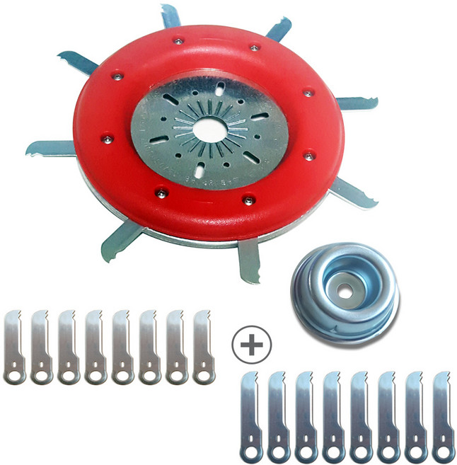 뉴도도왕 예초기 세트 본체 + 강철톱날 8p + 만조커버 + 리필용 강철톱날 8p, 1세트