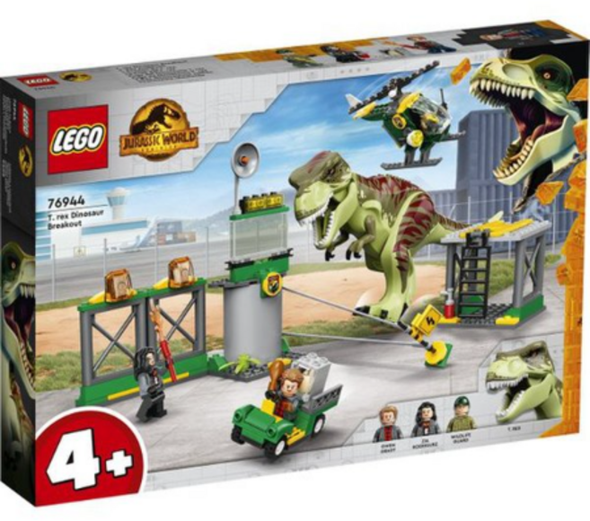 레고 쥬라기월드 쥬라기공원 티라노사우르스의 탈출 76944, 혼합색상, 1개