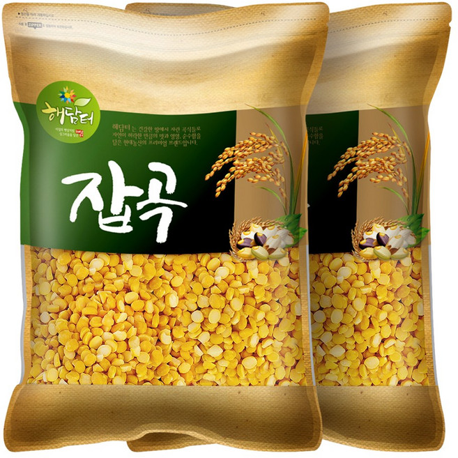 현대농산 깐 병아리콩 조각 병아리콩, 2kg, 2개