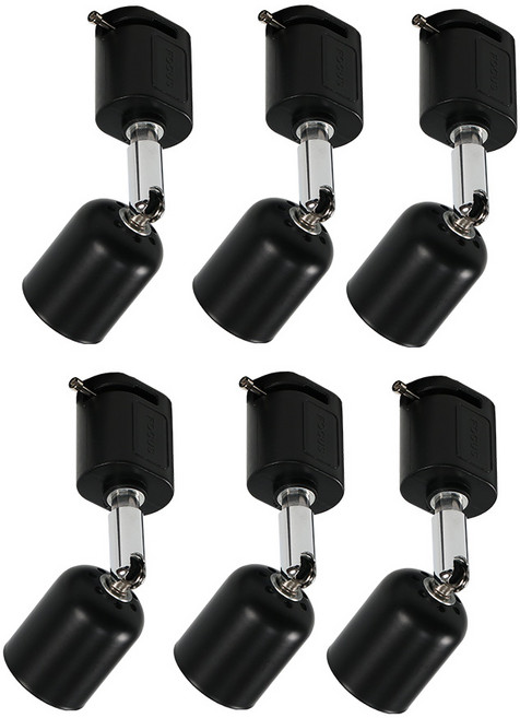 레일조명 자유봉 (전구별도구매), 6개, 블랙