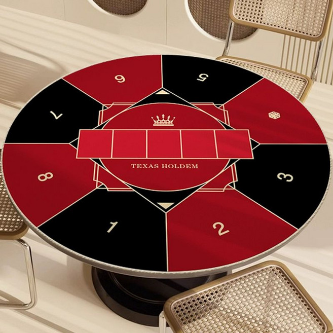 매트 홀덤 보드게임 펍 포커 성인용 접이식 포커테이블, 95cm, 1개, 매직레드