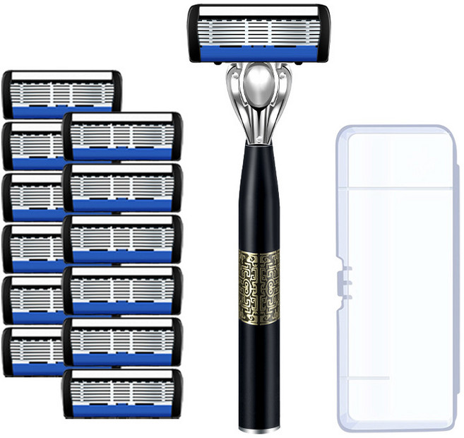 금원 남성 7중면도기 핸들1개+면도날12개입, 1세트, 면도날12개입