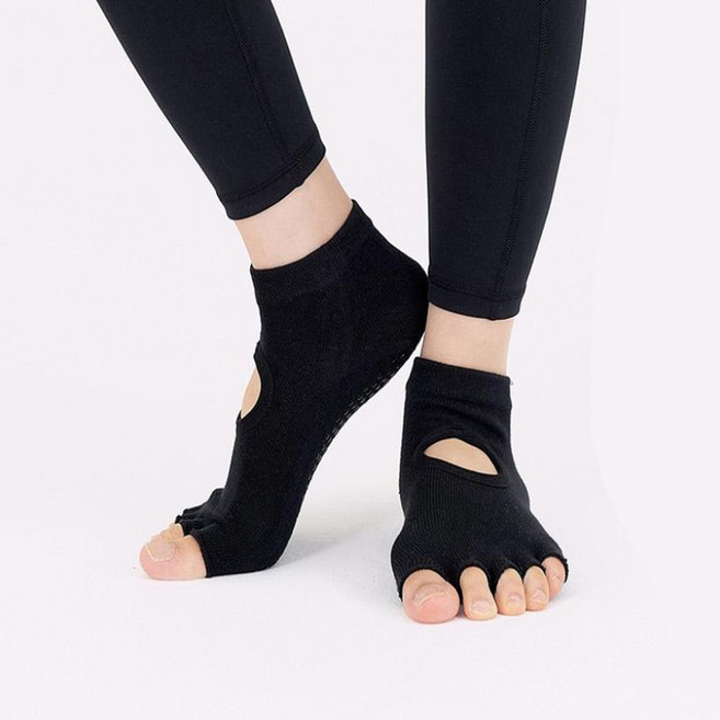 FX 핏믹스 오픈 탑 필라테스 양말 요가삭스 논슬립 무발 유발 발목 미끄럼방지 양말 (7color)