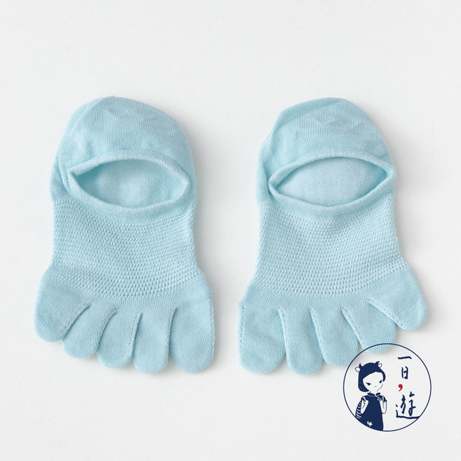 NicoFun 愛定做 五趾襪 隱形襪 木屐襪 排汗 淺口襪(女款22-24.5cm)