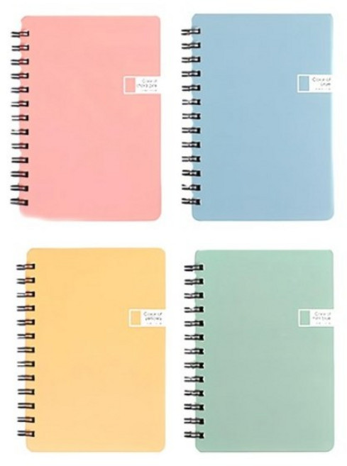 톡톡팬시 CMYK 컬러 스프링 노트, 믹스컬러, 8개