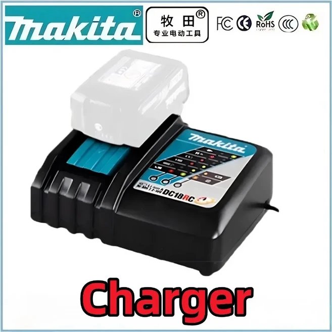 오리지널 마키타 BL1860B 18V 6.0Ah 배터리 BMS 보호 기능 포함 | 과충전/과방전 보호 마키타 LXT 18V 전, 01 Fast Charger